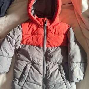 Zara Kids Red and Grey Hooded Jacket